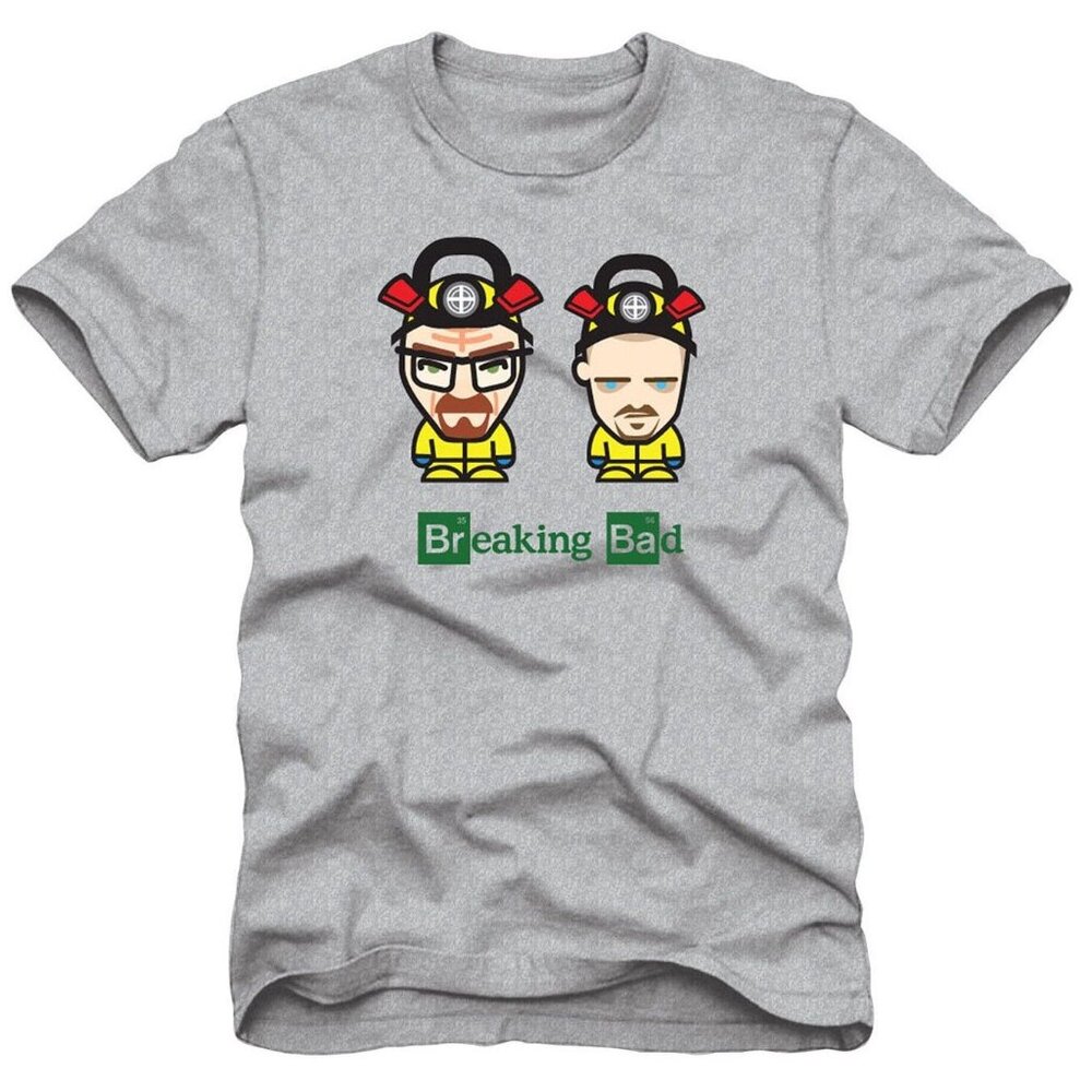New! Breaking Bad Walter White & Jesse Cartoon T-Shirt AMC TV